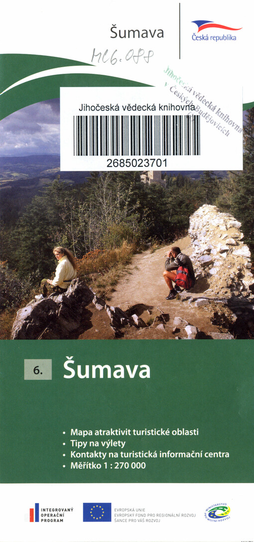 Šumavamapa atraktivit turistické oblasti