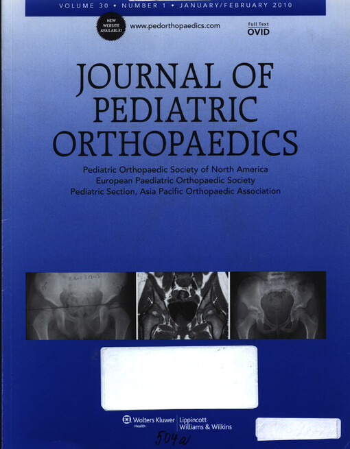 Journal of pediatric orthopedics