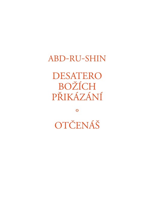Desatero Božích přikázání: Otčenáš