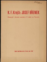 Josef Břenek: Příspěvěk k dějinám sochařství 19. století na Tišnovsku