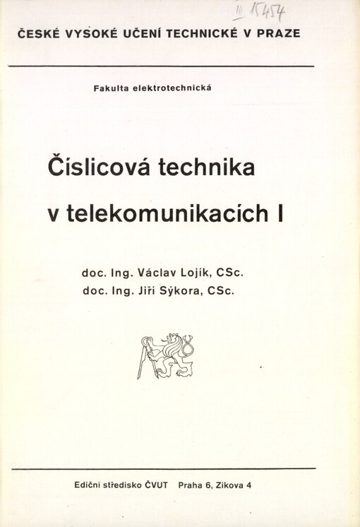 Číslicová technika v telekomunikacích I