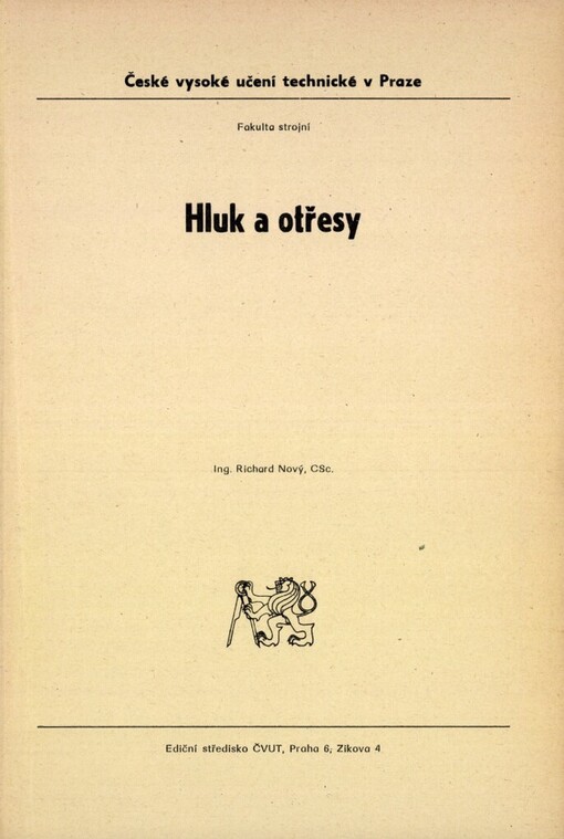 Hluk a otřesy