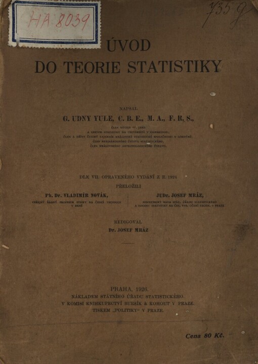 Úvod do teorie statistiky