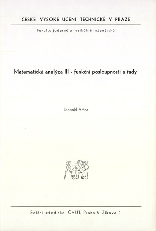 Matematická analýza III - funkční posloupnost a řady