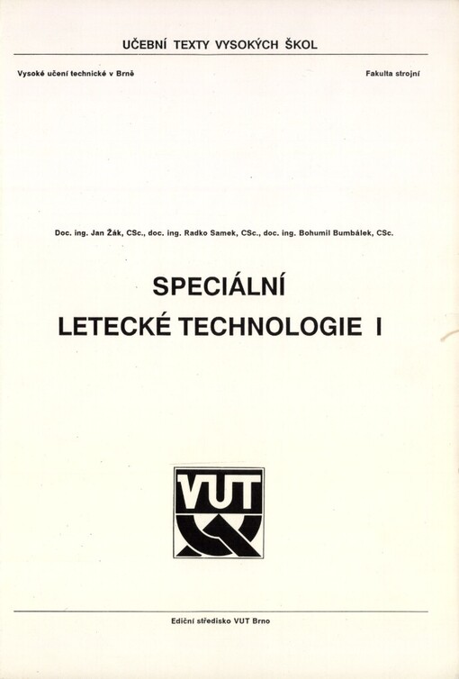 Speciální letecké technologie I