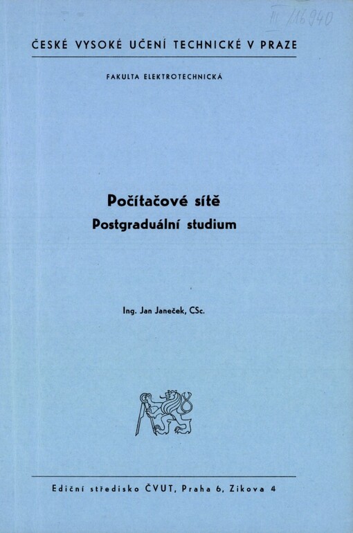 Počítačové sítě :postgraduální studium