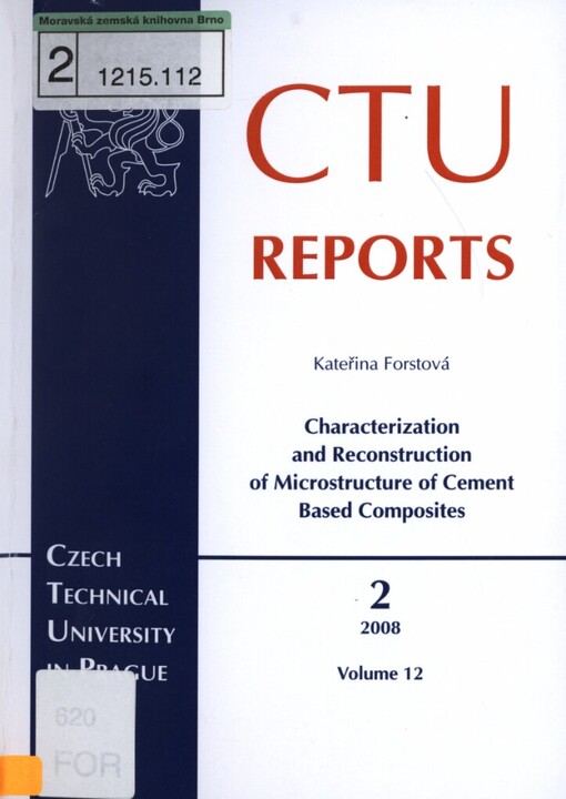 Characterization and reconstruction of microstructure of cement based composites