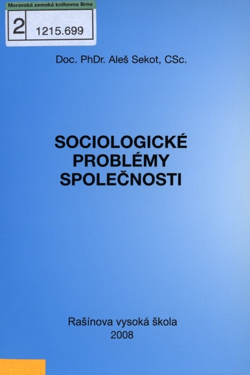 Sociologické problémy společnosti
