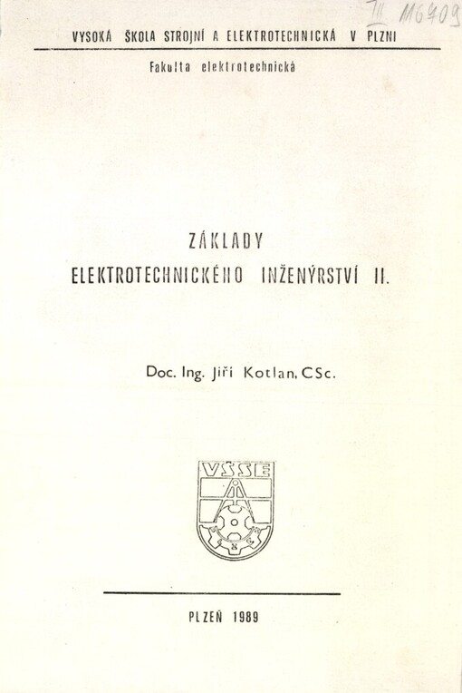 Základy elektrotechnického inženýrství II