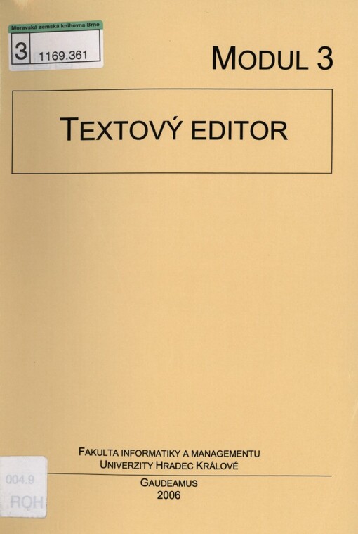 Textový editor: cíle : modul 3