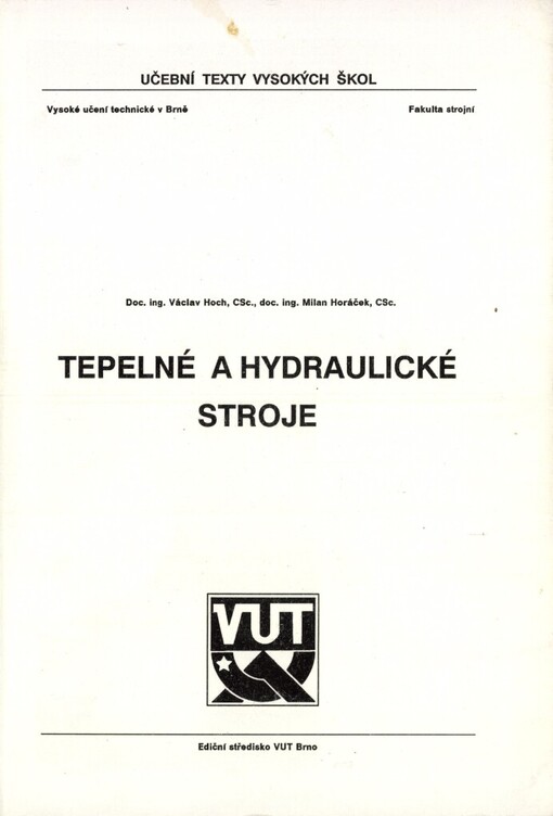 Tepelné a hydraulické stroje