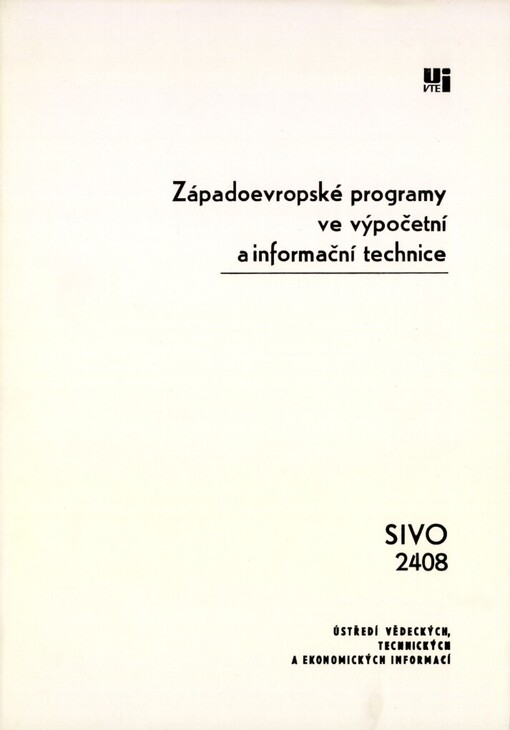 Západoevropské programy ve výpočetní a informační technice