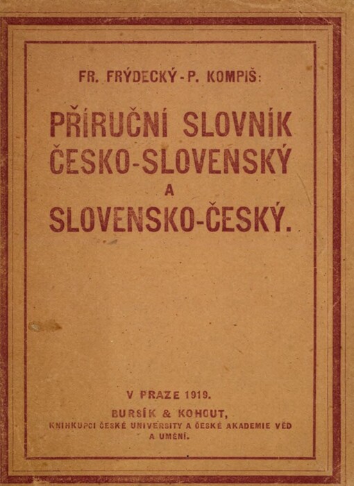 Příruční slovník česko-slovenský a slovensko-český