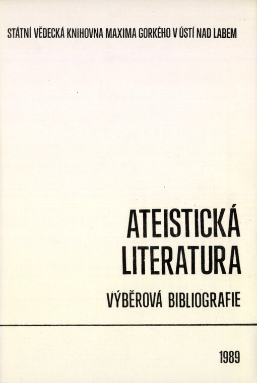 Ateistická literatura: výběrová bibliogr