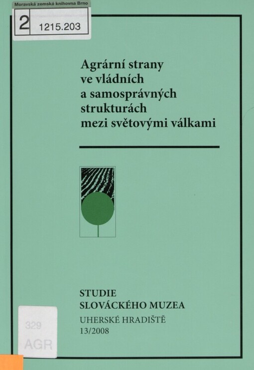 Agrární strany ve vládních a samosprávných strukturách mezi světovými válkami