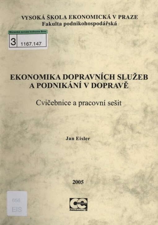 Ekonomika dopravních služeb a podnikání v dopravě: cvičebnice a pracovní sešit
