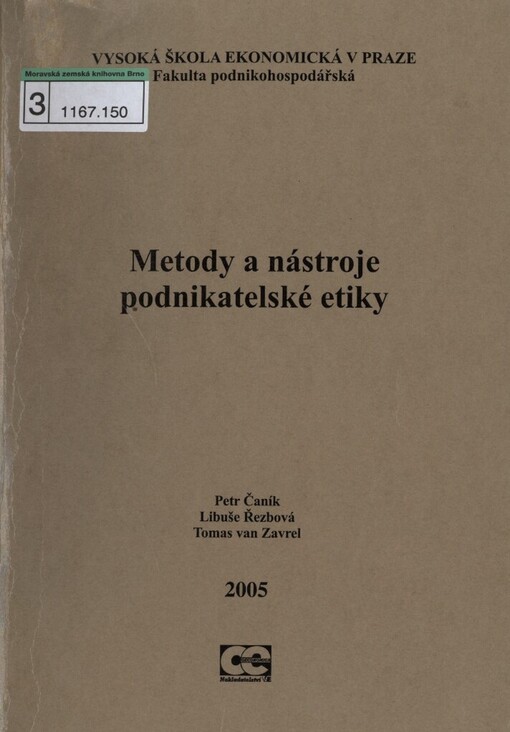 Metody a nástroje podnikatelské etiky