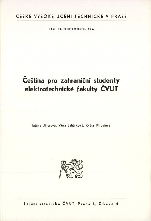 Čeština pro zahraniční studenty elektrotechnické fakulty ČVUT