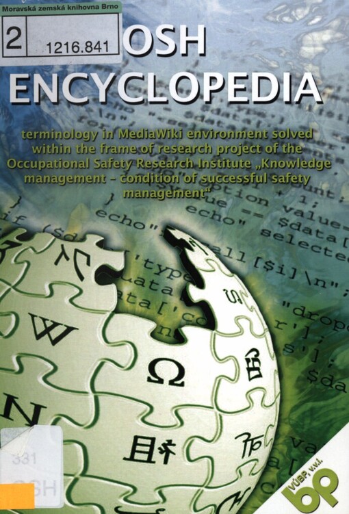OSH encyclopedia: terminology in MediaWiki environment solved within the frame of research project of the Occupational Safety Research Institute 