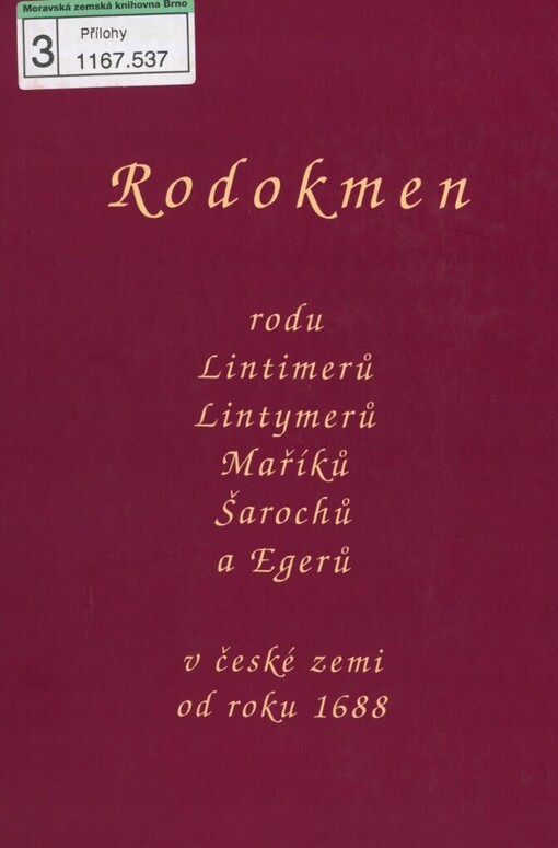 Rodokmen rodu Lintimerů a Lintymerů, Maříků, Šarochů a Egerů