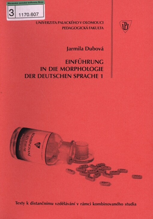 Einführung in die Morphologie der deutschen Sprache 1: Materialien für das Fernstudium