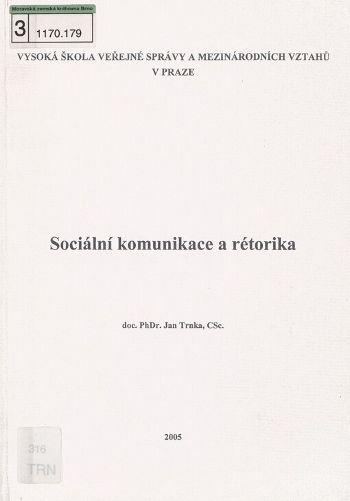 Sociální komunikace a rétorika