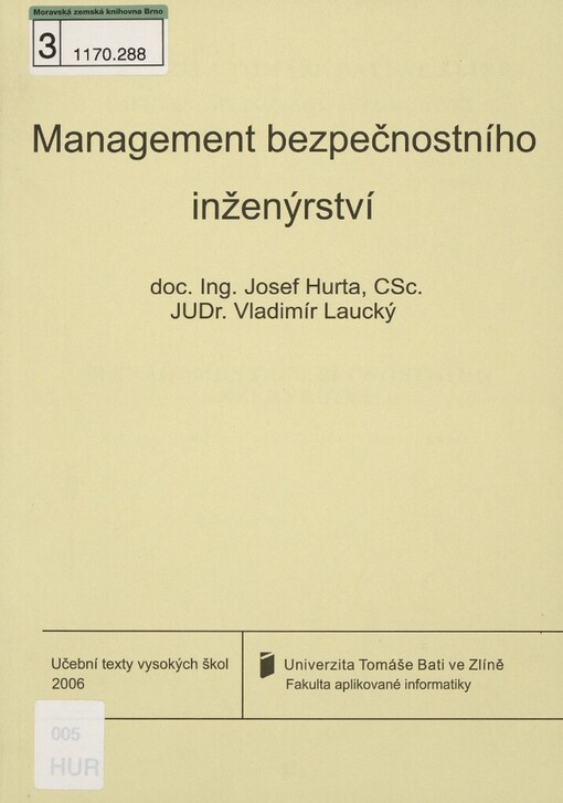 Management bezpečnostního inženýrství