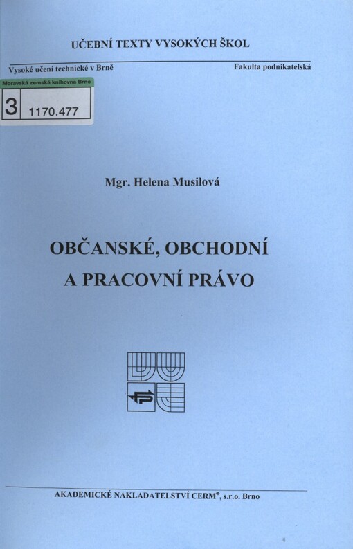 Občanské, obchodní a pracovní právo