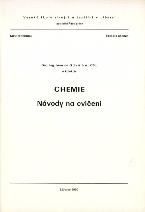 Chemie :návody do cvičení