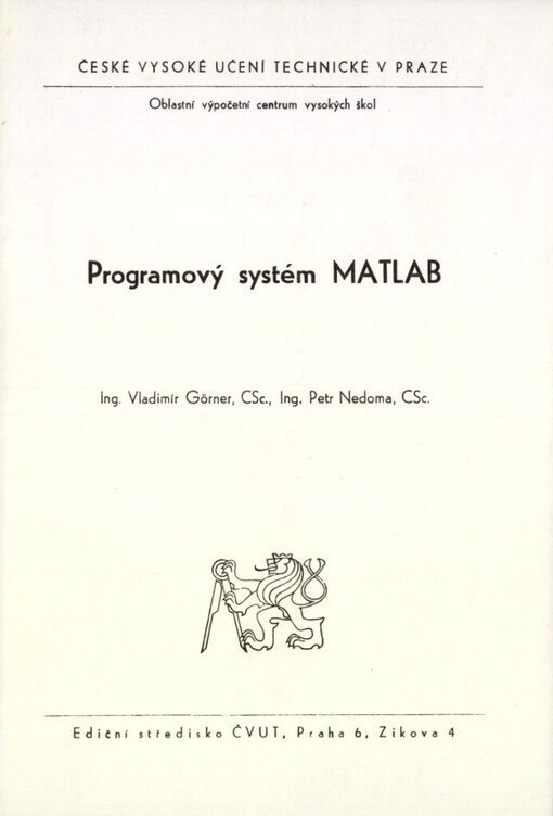 Programový systém MATLAB