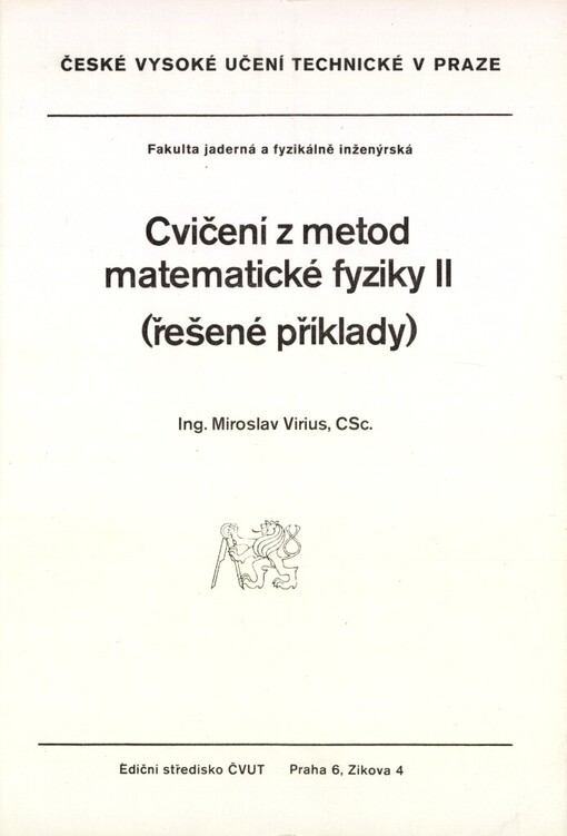 Cvičení z metod matematické fyziky II :(řešené příklady)