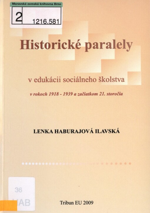 Historické paralely v edukácii sociálneho školstva v rokoch 1918-1939 a začiatkom 21. storočia