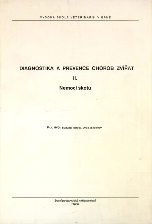 Diagnostika a prevence chorob zvířat
