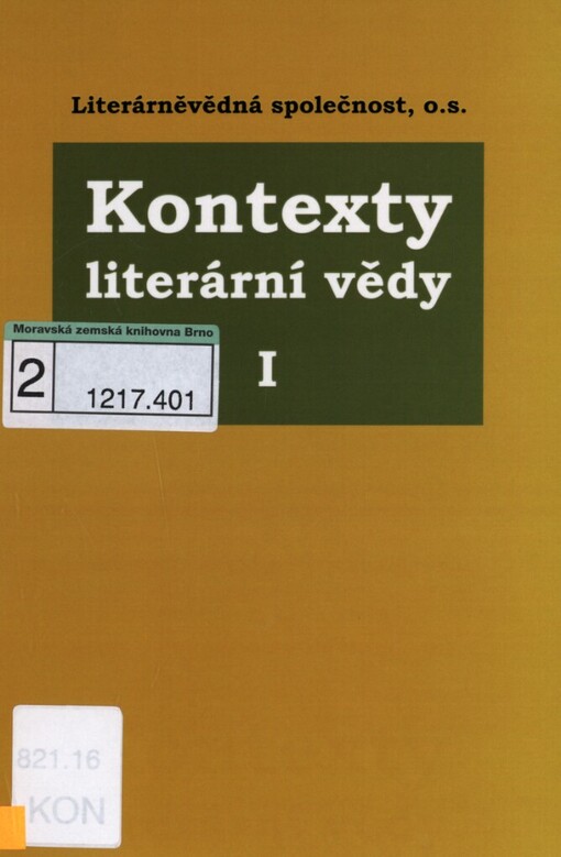 Kontexty literární vědy I
