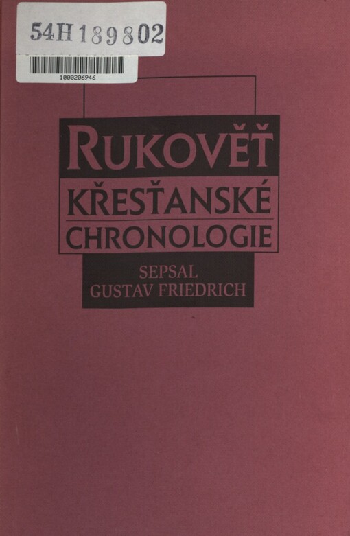 Rukověť křesťanské chronologie