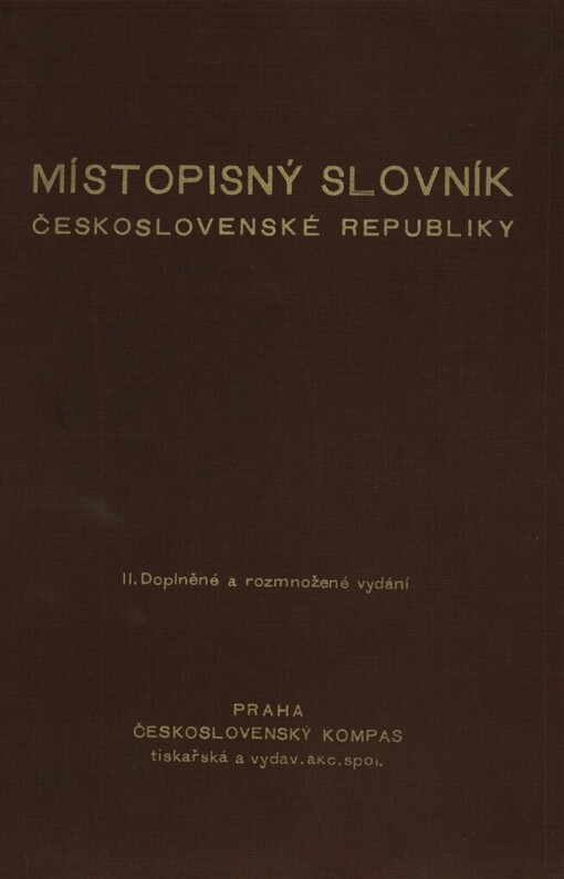Místopisný slovník Československé republiky