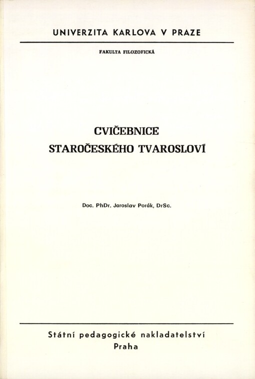 Cvičebnice staročeského tvarosloví
