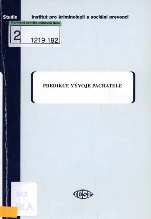 Predikce vývoje pachatele