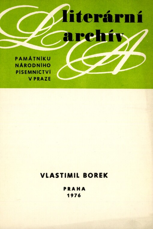 Vlastimil Borek (1886-1952) :Písemná pozůstalost