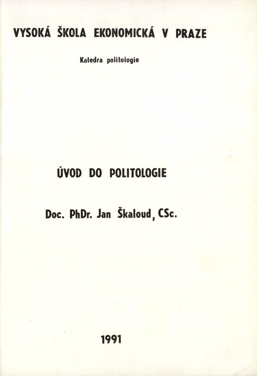 Úvod do politologie