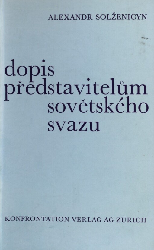 Dopis představitelům Sovětského svazu