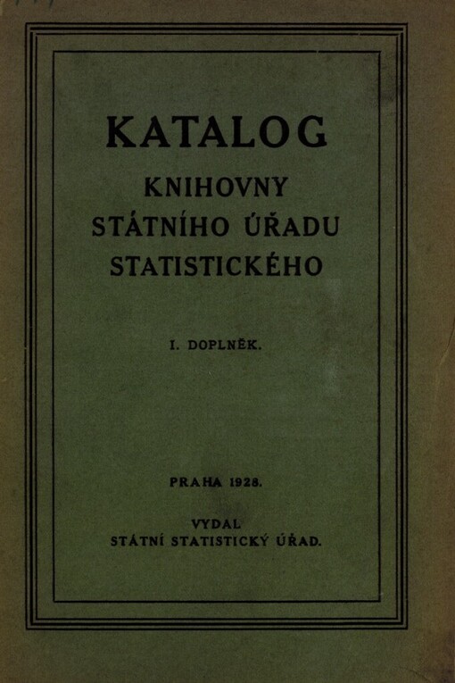 Katalog knihovny Státního úřadu statistického