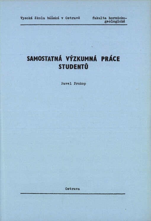 Samostatná výzkumná práce studentů