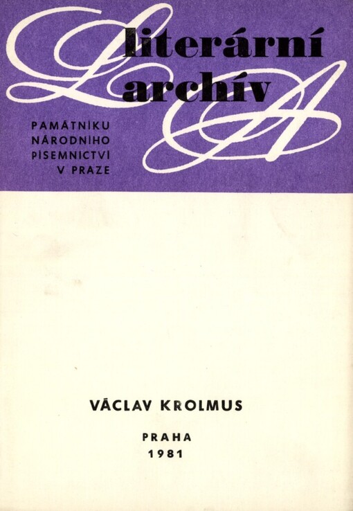 Václav Krolmus (1791-1861) :[písemná pozůstalost]