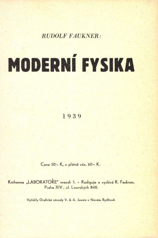 Moderní fysika.II. díl
