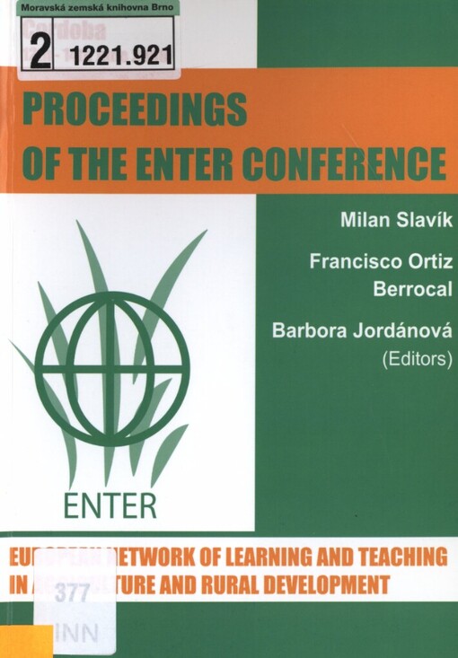 Innovation and Knowledge Management in Teacher Training :proceedings of the ENTER conference, Cordoba 2008, [12th-14th June]
