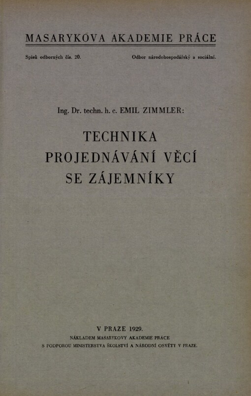 Technika projednávání věcí se zájemníky