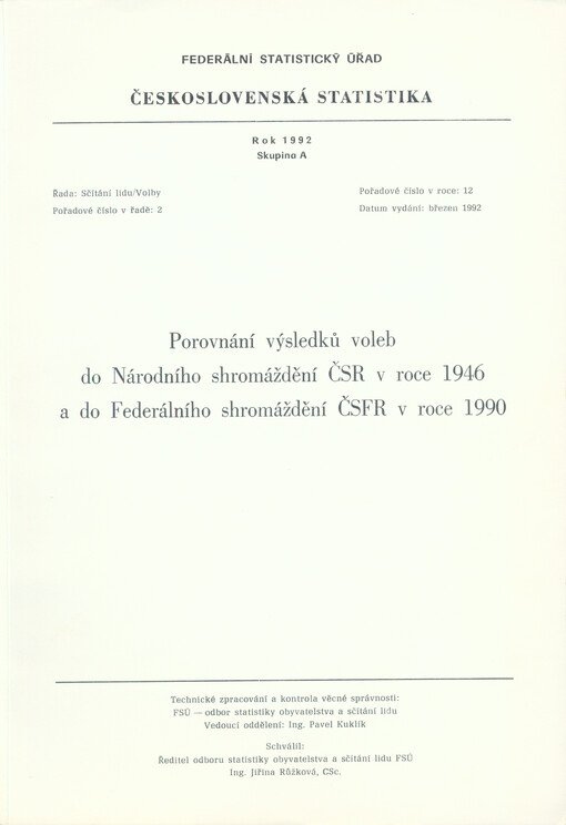 Porovnání výsledků voleb do Národního shromáždění ČSR v roce 1946 a do Federálního shromáždění ČSFR v roce 1990