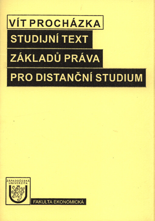 Studijní text základů práva pro distanční studium