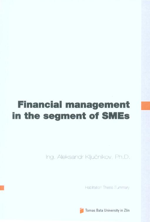 Financial management in the segment of SMEs
